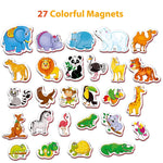 Load image into Gallery viewer, 27 Fridge Magnets for Toddlers 13 years  Zoo Animals Foam Magnets for Kids