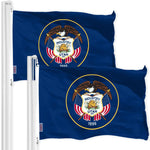 Load image into Gallery viewer, Utah UT State Flag 3x5 Ft 2Pack 150D Printed Polyester By G128