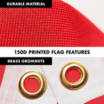 Load image into Gallery viewer, G128 Combo Pack: 6 Ft Tangle Free Spinning Flagpole (Black) &amp; Indonesia Flag 3x5 Ft Printed 150D Polyester, Brass Grommets (Flag Included) Aluminum Flag Pole