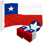 Load image into Gallery viewer, G128 10 Pack: Chile Chilean Flag  3x5 Ft  ToughWeave Series Embroidered 300D Polyester  Country Flag, Embroidered Design, Indoor/Outdoor, Brass Grommets