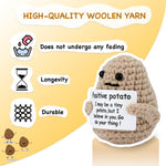 Load image into Gallery viewer, Mini Funny Positive Potato Adorable 3 Inch Knitted Toy with Uplifting Card