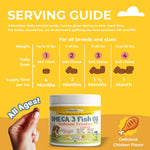 Load image into Gallery viewer, Omega 3 for Dogs   120 Fish Oil Treats for Shedding   Dog Allergy Chews  Skin and Coat Supplement Itch Relief Hot Spots   Joint Health   EPA &amp; DHA Fatty Acids Biotin   Puppy Salmon Oil Soft Chews