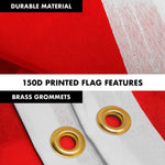 Load image into Gallery viewer, G128 Combo Pack: 6 Feet Tangle Free Spinning Flagpole (White) Albania Flag 3x5 ft Printed 150D Brass Grommets (Flag Included) Aluminum Flag Pole