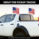 Load image into Gallery viewer, G128 2 Pack: American USA Car Flag  11x17 In  Double LiteWeave Pro Series Double Sided Printed 150D Polyester  Flagpole Included  Perfect for Festival Celebrations, Parades