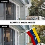 Load image into Gallery viewer, Combo Pack 6 Ft Tangle Free Spinning Flagpole White and Venezuela Flag 3x5 Ft