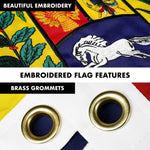 Load image into Gallery viewer, G128 Combo Pack: 6 Ft Tangle Free Aluminum Spinning Flagpole (White) &amp; Venezuela Venezuelan Flag 3x5 Ft, Double ToughWeave Series Double Sided Embroidered 210D Polyester  Pole with Flag Included