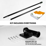 Load image into Gallery viewer, G128 Combo Pack: 6 Ft Tangle Free Aluminum Spinning Flagpole (Black) &amp; Cyprus Cypriot Flag  3x5 Ft LiteWeave Pro Series Printed 150D Polyester  Pole with Flag Included