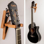 Load image into Gallery viewer, Guitar Holder Wall Mount Ash Wood Guitar Hanger Hook Stand Rack Hardwood Beige