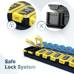 Load image into Gallery viewer, Weekly Pill Organizer 2 Times A Day Am Pm Pill Case Pill Box Yellowblue Plastic