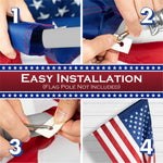 Load image into Gallery viewer, USA American Flag 3x5 Ft 3Pack Pole Sleeve Embroidered Polyester By G128