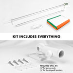 Load image into Gallery viewer, G128 Combo Pack: 6 Ft Tangle Free Aluminum Spinning Flagpole (Silver) &amp; Ireland Irish Flag 3x5 Ft, LiteWeave Pro Series Printed 150D Polyester, 4 Corner Brass Grommets  Pole with Flag Included