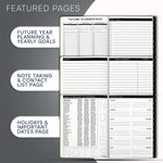 Load image into Gallery viewer, 2025 2026 HARDCOVER Leather Planner Weekly &amp; Monthly   6.5 * 8.5 Inches   Academic Planner Business Personal or Student   Pen Holder Thick Paper July 2025   June 2026 (Dark Grey)