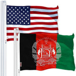 Load image into Gallery viewer, G128 Combo Pack: USA American Flag &amp; Afghanistan Afghan Flag 3x5 FT Printed 150D Polyester