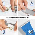 Load image into Gallery viewer, Flag Pole 6FT Silver Tangle Free &amp; Somalia Somalian Flag 3x5 Ft Combo Printed 150D Polyester By G128