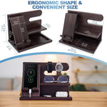 Load image into Gallery viewer, Phone Docking Station Ash Wood Phone Wallet Organizer for Office Gifts for Men