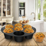Load image into Gallery viewer, Air Fryer Muffin Pan   3.5 5.8L Compatible 7 Cup Tray Nonstick Silicone Muffin Pans for Baking Air Fryer Silicone Egg Mold with 7.09 x7.09 x0.28  Size   Easy Use and Smooth Cleaning Functionality