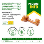 Load image into Gallery viewer, Dog Peanut Butter Bones with Cranberry Rawhide Free Chew Treats Pet Snacks