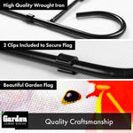 Load image into Gallery viewer, G128 Combo Pack: Garden Flag Stand Black 36x16 Inch &amp; Garden Flag Happy Valentine's Day Doves 12x18 Inch