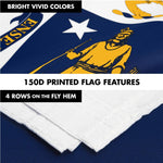 Load image into Gallery viewer, G128 Combo Pack: 6 Ft Tangle Free Spinning Flagpole (Silver) &amp; Massachusetts Flag 3x5 Ft Printed 150D Polyester, Brass Grommets (Flag Included) Aluminum Flag Pole