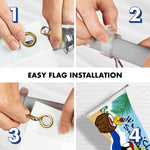 Load image into Gallery viewer, G128 Combo Pack: Flag Pole 6 FT Silver Tangle Free &amp; It's 5 O'Clock Somewhere Flag 3x5 FT Printed 150D Polyester