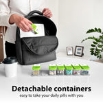 Load image into Gallery viewer, Extra Large Pill Organizer Green White 2 Times A Day Big Pill Box 7 Day Am Pm