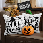 Load image into Gallery viewer, G128 Halloween Decoration Ghost Spooky Waterproof Throw Pillow Covers 18 x 18 In Set of 4, Beautiful Cushion Covers for Halloween Sofa Couch Decoration