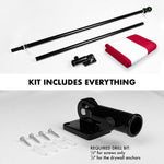 Load image into Gallery viewer, G128 Combo Pack: 6 Ft Tangle Free Spinning Flagpole (Black) &amp; Austria Flag 3x5 Ft Printed 150D Polyester, Brass Grommets (Flag Included) Aluminum Flag Pole