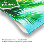 Load image into Gallery viewer, G128 Combo Pack: Garden Flag Stand Black 36 in x 16 in &amp; Garden Flag Summer Decoration Peace Sign Flamingo 12x18 DoubleSided Blockout Fabric