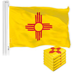 Load image into Gallery viewer, New Mexico NM State Flag 3x5 Ft 5Pack 150D Printed Polyester By G128