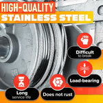 Load image into Gallery viewer, Garage Door Cable for 8 ft Door – 9 ft 7 in Long Heavy Duty 304 Steel Galvanized Cables (Pack of 2)  Corrosion Resistant Rust Proof Wire Durable Smooth Operation Easy Installation Reliable