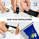 Load image into Gallery viewer, G128  6 Feet Tangle Free Spinning Flagpole (Black) Oregon Double Sided Brass Grommets Embroidered 3x5 ft (Flag Included) Aluminum Flag Pole
