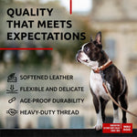 Load image into Gallery viewer, Soft Leather Dog Collar Adjustable Padded Dog Collar for Small Medium and Large Dogs Classic Puppy Collars for Large Breed Dogs Boy &amp; Girl Dog Collars with Durable Buckle and QR Dog Tag (Brown)
