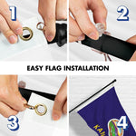 Load image into Gallery viewer, G128 Combo Pack: 6 Ft Tangle Free Spinning Flagpole (Black) &amp; Kansas Flag 3x5 Ft Printed 150D Polyester, Brass Grommets (Flag Included) Aluminum Flag Pole