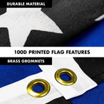 Load image into Gallery viewer, G128  6 Feet Tangle Free Spinning Flagpole (White) Thin Blue Brass Grommets Printed 3x5 ft (Flag Included) Aluminum Flag Pole