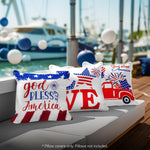 Load image into Gallery viewer, Patriotic Decoration Gnome Fireworks Waterproof Throw Pillow Covers 18x18 In