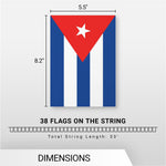 Load image into Gallery viewer, G128 Cuba Cuban Bunting Banner  Flag 8.2 x 5.5 Inch, Full String 33 Feet  Printed 150D Polyester, Decorations For Bar, School, Festival Events Celebration