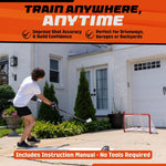 Load image into Gallery viewer, Metal Street Hockey Goal 28x20 inch Heavy Duty Steel Frame with Net Outdoor Hockey Net for Youth &amp; Adults Ball Roller &amp; DEK Hockey Practice Goal Easy Assembly