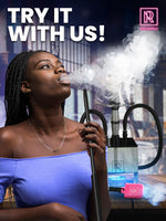 Load image into Gallery viewer, Pink Hookah Pump with 1300 mAh Rechargeable Battery Electric Hookah Air Pump Kit