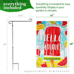 Load image into Gallery viewer, Combo Pack Garden Flag Stand Black 36x16 in and Garden Flag 12x18 in Watermelon