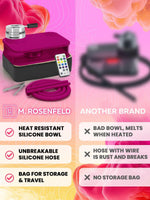 Load image into Gallery viewer, Purple Hookah Set With Everything Premium Small Hookah Set For Travel With Case