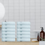 Load image into Gallery viewer, Resort Collection Soft Washcloth Face Body Towel Set 12 Pack 12x12 in Light Blue