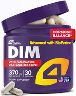 Load image into Gallery viewer, Dim Supplement 370mg Complex with Zinc Niacinamide Estrogen Blocker for Women &amp; Men Hormone Balance Hormonal Acne Menopause and Antioxidant Support Diindolylmethane 30 Capsules