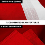 Load image into Gallery viewer, G128 Combo Pack: 5 Ft Tangle Free Aluminum Spinning Flagpole (Silver) &amp; Solid Red Color Flag 2.5x4 Ft, LiteWeave Pro Series Printed 150D Polyester  Pole with Flag Included