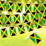 Load image into Gallery viewer, G128 Jamaica Jamaican Bunting Banner  Flag 8.2 x 5.5 Inch, Full String 33 Feet  Printed 150D Polyester, Decorations For Bar, School, Festival Events Celebration