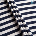Load image into Gallery viewer, Dark Blue Sailor TShirt Striped Long Sleeved Telnyashka Тельняшка (S)