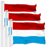 Load image into Gallery viewer, G128 3 Pack: Luxembourg Luxembourgers Flag  3x5 Ft  LiteWeave Pro Series Printed 150D Polyester  Country Flag, Vibrant Colors, Brass Grommets, Thicker and More Durable Than 100D 75D Polyester