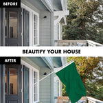 Load image into Gallery viewer, G128 Combo Pack: 5 Ft Tangle Free Aluminum Spinning Flagpole (White) &amp; Solid Dark Green Color Flag 2x3 Ft, LiteWeave Pro Series Printed 150D Polyester  Pole with Flag Included