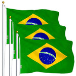 Load image into Gallery viewer, Brazil Brazilian Flag 3x5 Ft 3Pack Printed Polyester By G128