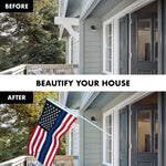 Load image into Gallery viewer, G128  5 Feet Tangle Free Spinning Flagpole (White) Blue Lives Matter Flag Brass Grommets Embroidered 2.5x4 ft (Flag Included) Aluminum Flag Pole