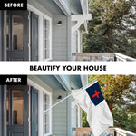 Load image into Gallery viewer, G128 Combo Pack: 5 Ft Tangle Free Aluminum Spinning Flagpole (White) &amp; Christian Flag 2x3 Ft, LiteWeave Pro Series Printed 150D Polyester  Pole with Flag Included